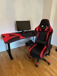 Säljer gamingbord & gamingstol — knappt använda!