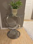 Glas & metall sidobord