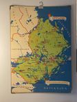Skolplansch, karta Uppland och Södermanland 100 x70