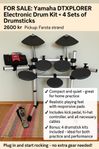 Yamaha DTXPLORER Elektriskt Trumset + 4 Par Trumstockar