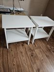 Ikea, lunnarp 2st vita sängbord/sidobord
