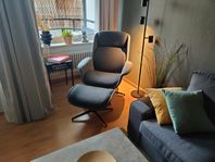 IKEA ÄLEBY - Fåtölj med fotpall