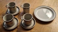 Retro Arabia kaffekoppar med fat 70-talet