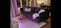3-Sits soffa mörkgrå sammet
