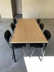 Mat grupp bord 1800x800 björkfaner 6st stolar.