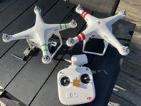 dji phantom 2 kontroll samt två phantom 2 reserv drönare
