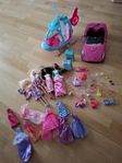 4st Barbie - Hellikopter - Bil - Kläder