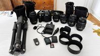 Systemkamera Nikon D3200 samt objektiv