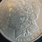 1890-S Morgandollar graderad XF45