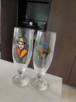 2 st Kosta Boda glas