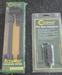 Caldwell Accumax Benstöd 23-33cm. Caldwell Picatinnyadapter