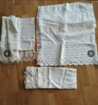 Gardiner tyger vit spets retro m.m. (flera olika)