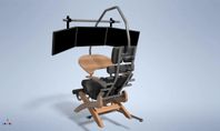 Kontorsstol Zero G Arbetsstol med bord och datorskärm arm