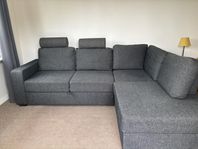 Bäddsoffa med schäslong
