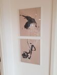 IKEA 2 posters + vita ramar 40×50 cm