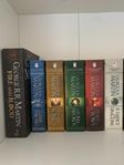 Alla fem Game of Thrones-böckerna samt Fire & Blood