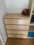 Byrå IKEA björk 4 lådor 100x80x48