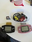 Gameboy Advance med Pokemon gold, silver & ruby