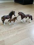 familj schleich hästar
