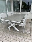Mio Modena utegrupp med bord och sex karmstolar
