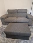 Bäddsoffa med pall
