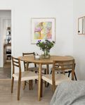 Runt matbord i ek, 115 cm