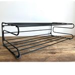 Retro Ikea "Frän" svart vägg skohylla/hatthylla vintage
