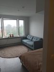 Oanvänd fin Grå-ljusgrön 2 sits soffa. Fynd