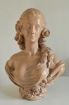 Antik byst – Italiensk terrakotta – ca 1930–50-tal