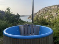 Vedeldad badtunna. Skärgårdstunnan