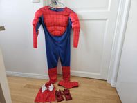 Spindelman dräkt med handskar