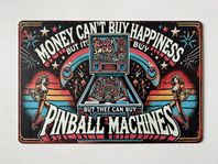FLIPPERSPEL PINBALL - PLÅTSKYLT