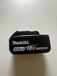 makita 5.0 Ah 18v Lithium batteri
