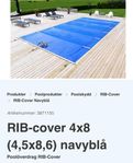 RIB-cover oöppnad 4x8 navyblå från Folkpool Helt Ny