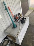 grästrimmer, häcksax