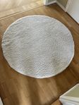 Rund vit ryamatta 160 cm