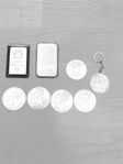 silvermynt och silvertackor 