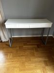 Skrivbord 2 lådor vit högglans