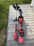 Milwaukee trädgårdsredskap med batteri och laddare