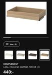 IKEA KOMPLEMENT 2 lådor 100x58 cm, halva priset, monterad 