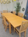 Bord + 6 stolar, Bjursta (IKEA)