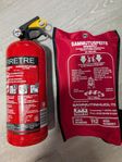 Brandsläckare och brandfilt – oanvända. Båt/Bil/hem