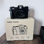 Digitalkamera 4K Lazvik, vändbar skärm, Originalförpackni
