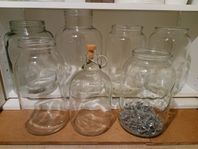 Stora glasburkar