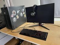 Komplett Gaming-PC med GTX 1070, Skärm, Tangentbord &Headse