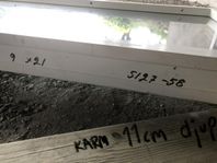 Fönster. Fast, 3-glas, trä, 9x21