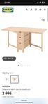 Slagbordet ”Norden” från IKEA i färgen björk