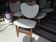 Matstolar Dansk Design Arne Hovmand Olsen Teak 1960