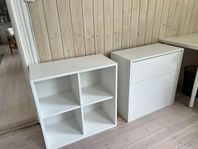 Ikea-lådor och hylla