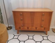 Byrå 3 lådor m intarsia Swedish Modern 40 tal